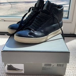 Tom Ford Black Leather Sneakers